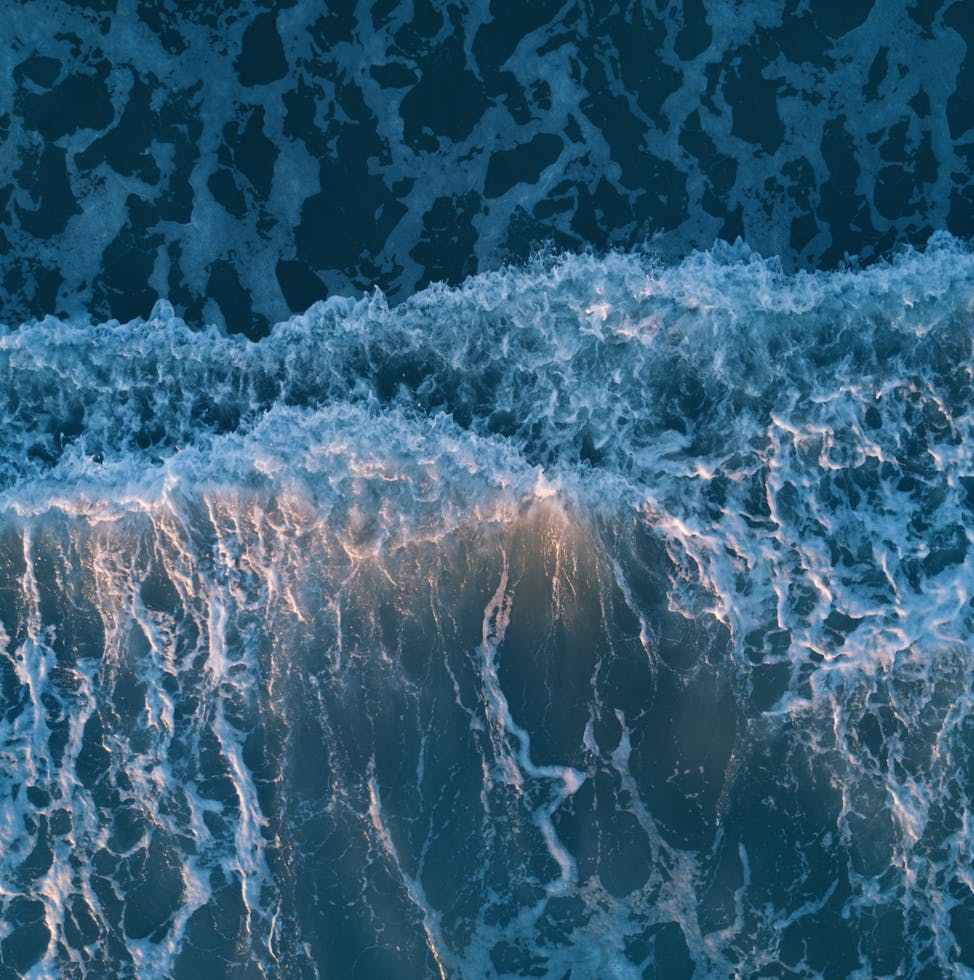 top view photo of ocean waves